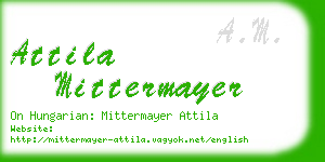 attila mittermayer business card